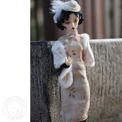 BJD娃衣旗袍材料包3分4分6分民国新中式男女兵人特体叔id75ob27sd