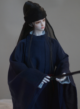 68包邮bjd娃衣古风汉服材料包73叔兵人5分ob24小布sd明圆领袍池归