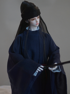 68包邮bjd娃衣古风汉服材料包73叔兵人5分ob24小布sd明圆领袍池归