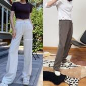 柠檬老渠道 客供面料混纺铜氨丝材质soft直筒多色休闲裤