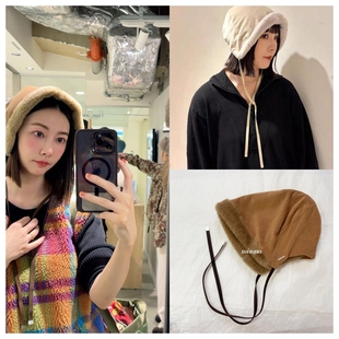 三色毛绒帽 超可爱自留保暖 日单 zhen