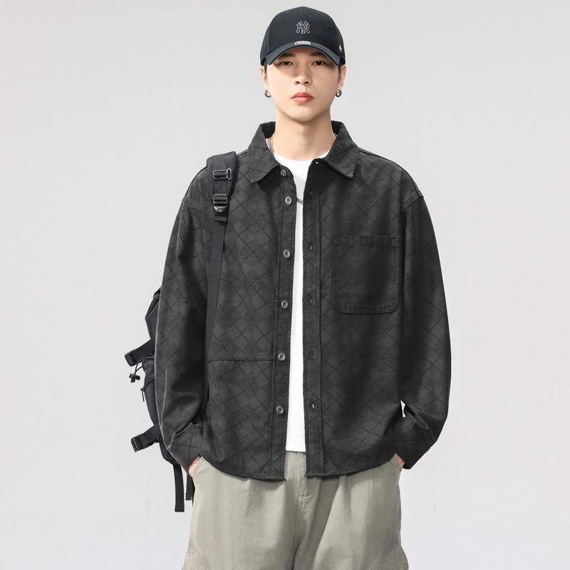 高端莱赛尔天丝棉水洗格纹休闲衬衫男士2025秋季新款长袖衬衣外套,男装,牛仔衬衫,淘宝优惠券,粉丝福利购,淘宝优惠卷