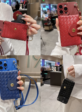 拉链款卡包适用红米note14/13/12pro零钱包手机壳note11/10/9保护套k80斜挎背带k70/k60/k50/k40s女13c/13R潮