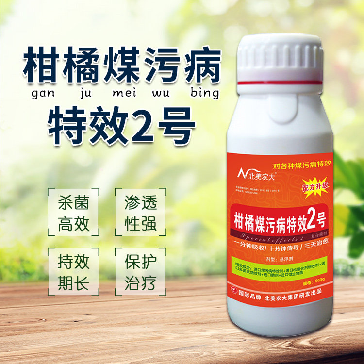 柑橘煤污病特效2号杀菌剂 柑橘煤污病专用药砂糖橘果树煤烟病药剂