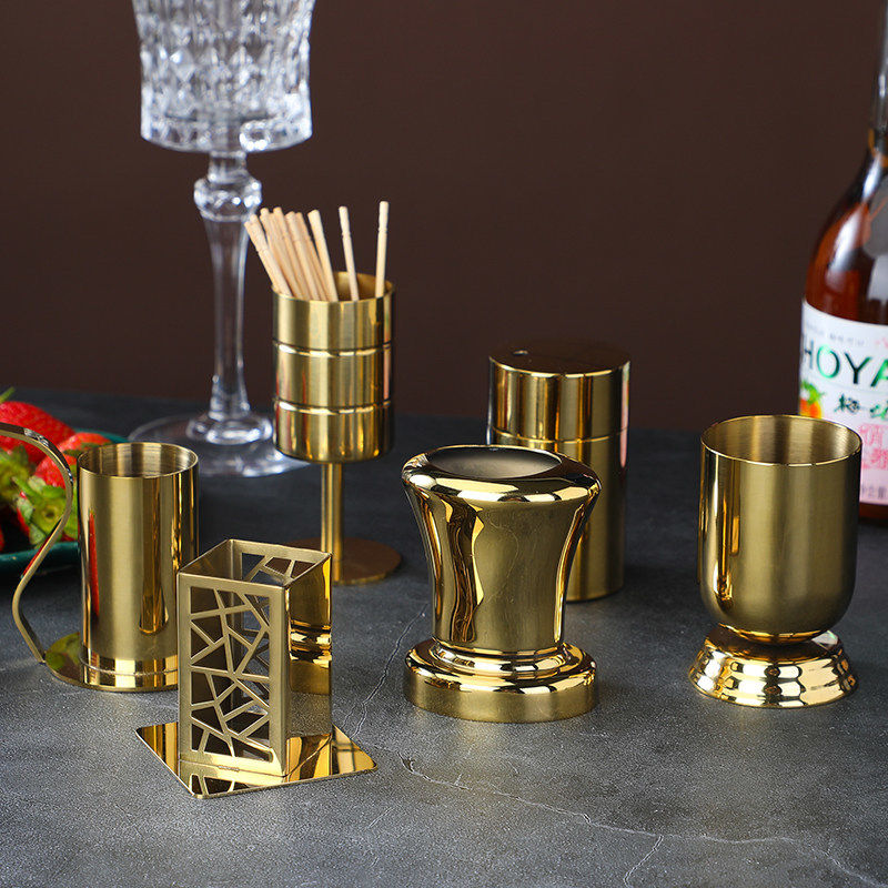 金色不锈钢牙签筒餐厅酒店饭店定做商用牙签盒LOGO定制印字,收纳整理,牙签筒,淘宝优惠券,粉丝福利购,淘宝优惠卷