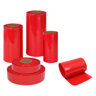 红色PVC热缩管18650锂电池组绝缘保护封装膜防尘套管阻燃快速收缩