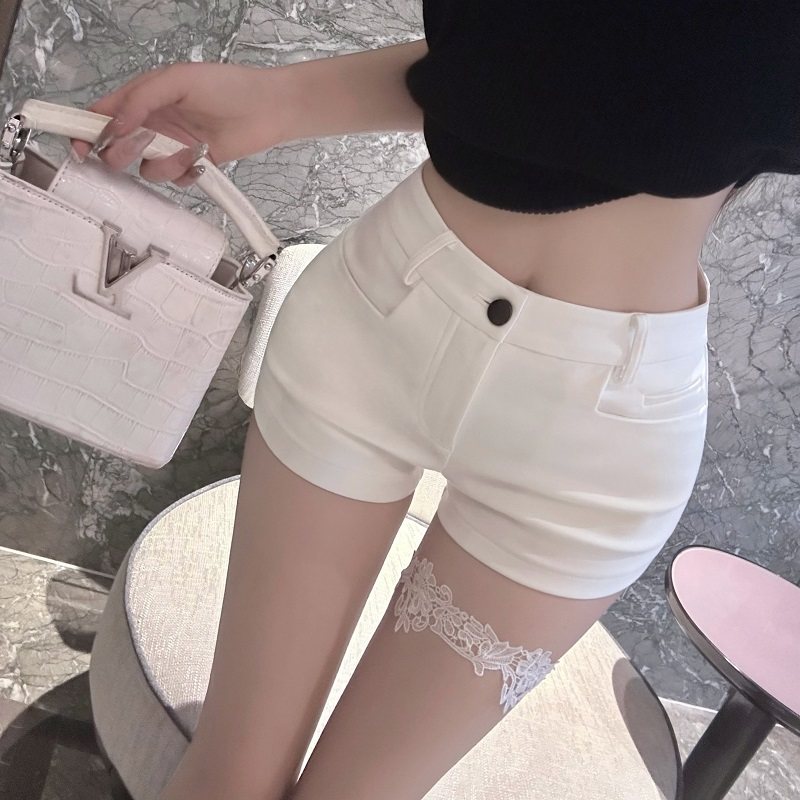 luna潞娜白色短裤女高腰