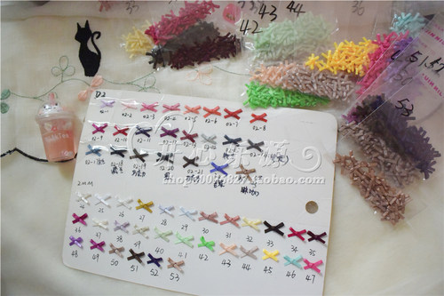 超小手打迷你丝带小蝴蝶美甲宠物