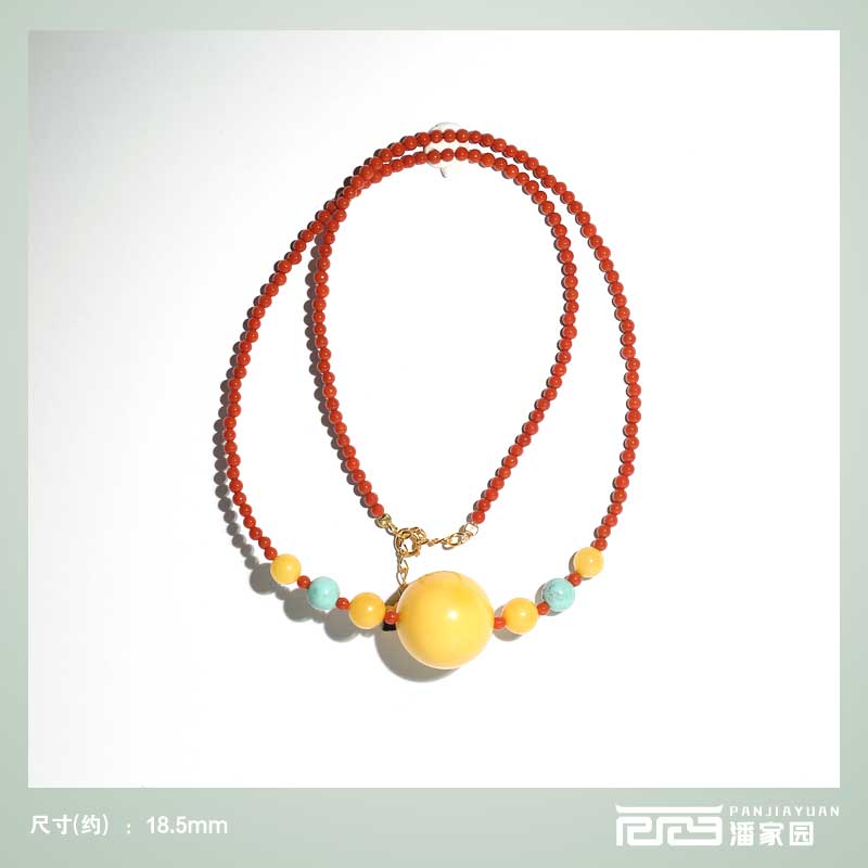 蜜蜡圆珠锁骨设计款链SYN-FSYN33