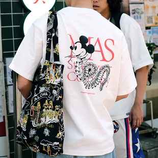 Masterape2025ss新款 T恤男女 重磅纯棉300克宽松落肩米奇蛇短袖