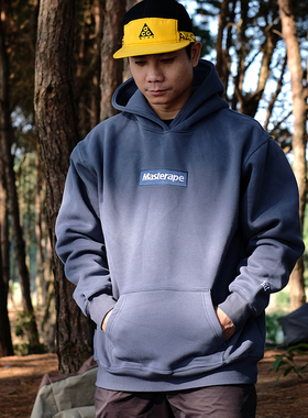 Masterape秋冬新款潮牌美式宽松刺绣BOXLOGO纯棉男女加绒连帽卫衣