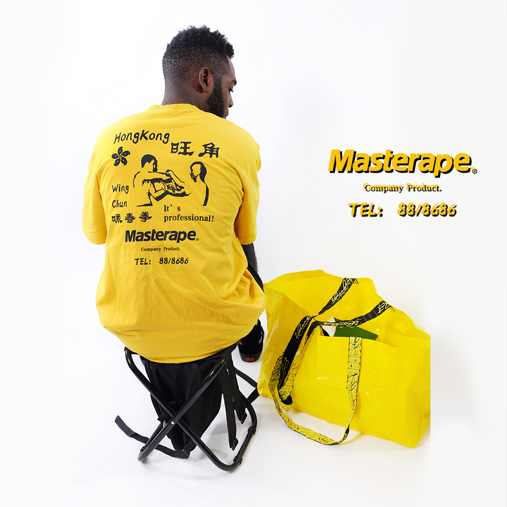 Masterape18ss咏春李小龙夏季新款街头T恤短袖情侣装赠手环包邮