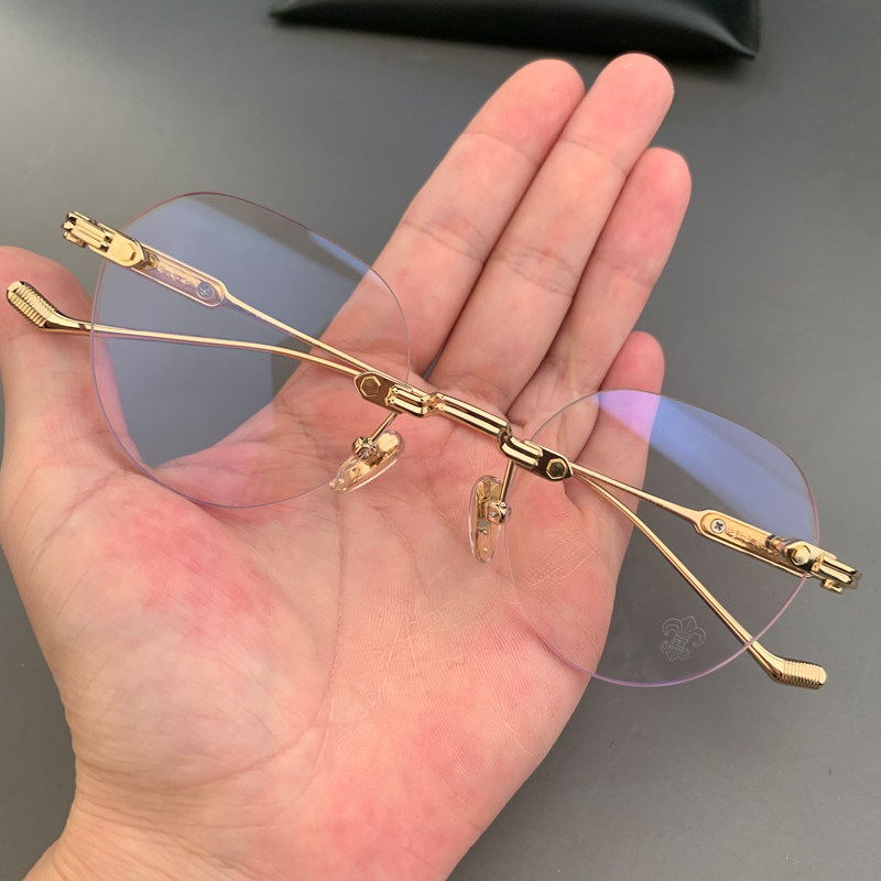 麦克心罗心眼镜框架新品无框打孔圆形个性银色男女可配近视平,ZIPPO/瑞士军刀/眼镜,眼镜架,淘宝优惠券,粉丝福利购,淘宝优惠卷