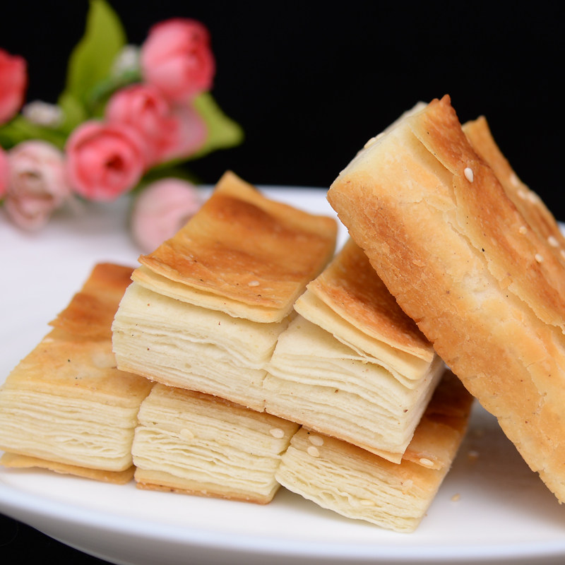 山东特产烤排素排火烧千层饼酥软烧饼手工自制早餐主食儿童馍馒头