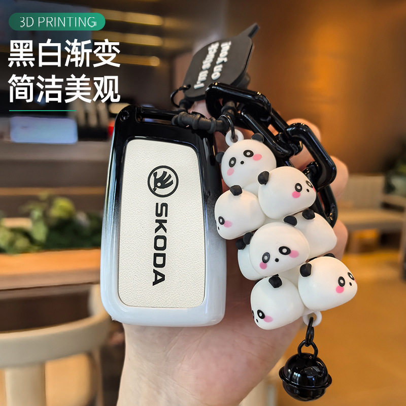 适用于斯柯达钥匙套明锐速派昕锐昊锐晶锐柯米克yeti汽车壳包可爱