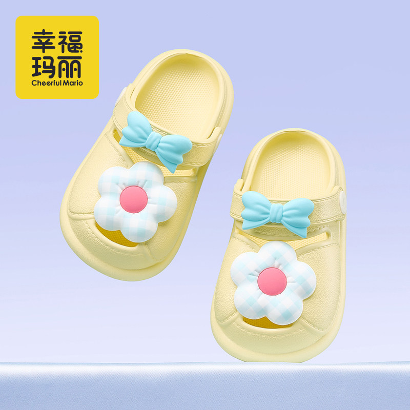 宝宝洞洞鞋儿童拖鞋夏季女童公主透气婴幼儿小童包头1-3岁2凉拖鞋