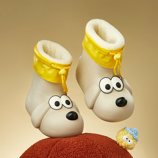 儿童雨鞋加绒保暖男童宝宝防滑雨靴女童小学生小童男孩水鞋胶鞋