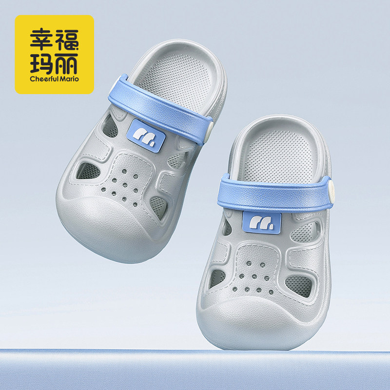儿童包头洞洞鞋沙滩鞋夏季居家男童女童透气1-3岁2婴幼儿宝宝凉拖
