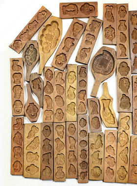 月饼模具木雕装饰摆件老复古怀旧