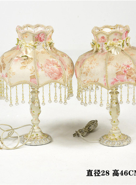 蕾丝印花布艺创意公主灯饰卧室客