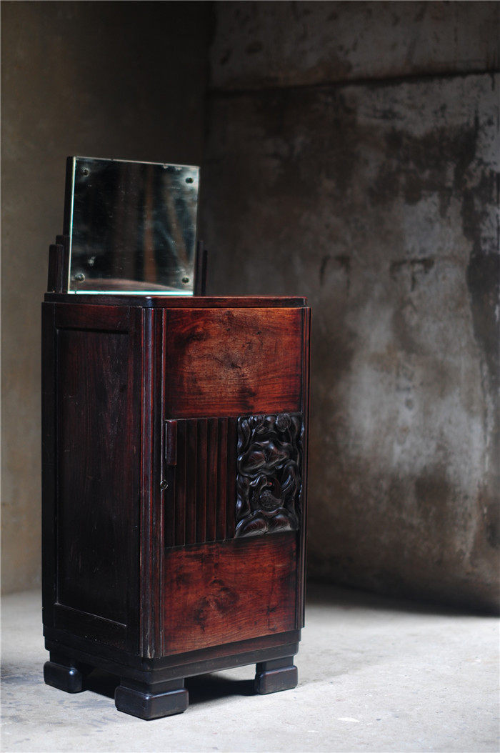 民国老红木床头柜 酸枝木边角柜明清古董旧家具老物件