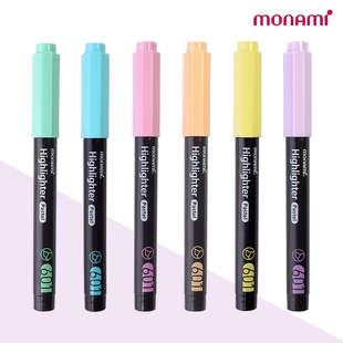 monami慕那美601彩色荧光笔韩国标记笔记号笔划重点淡色系慕娜美