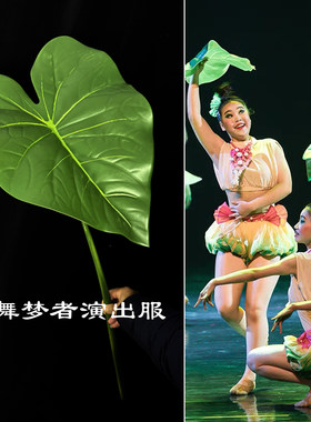 春意盎然时道具大叶子舞蹈演出小荷风采儿童演出服装主角超大树叶
