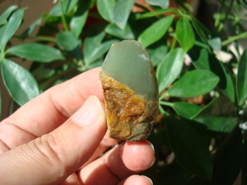 天然河磨玉析木绿料切料老玉挂件手把明料原石籽料岫岩玉透闪石玉