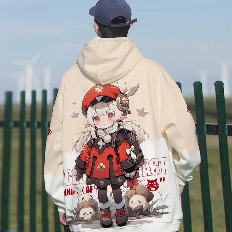 原神游戏周边联名衣服可莉二次元印象cos痛衣外套秋季男连帽卫衣