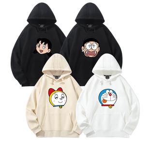 哆啦A梦联名卫衣外套男小夫静香哆啦美小叮当动漫痛衣cos服连帽衫