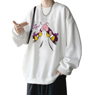 春季外套男士卫衣魔人布欧cos服七龙珠圆领长袖T恤二次元薄款上衣
