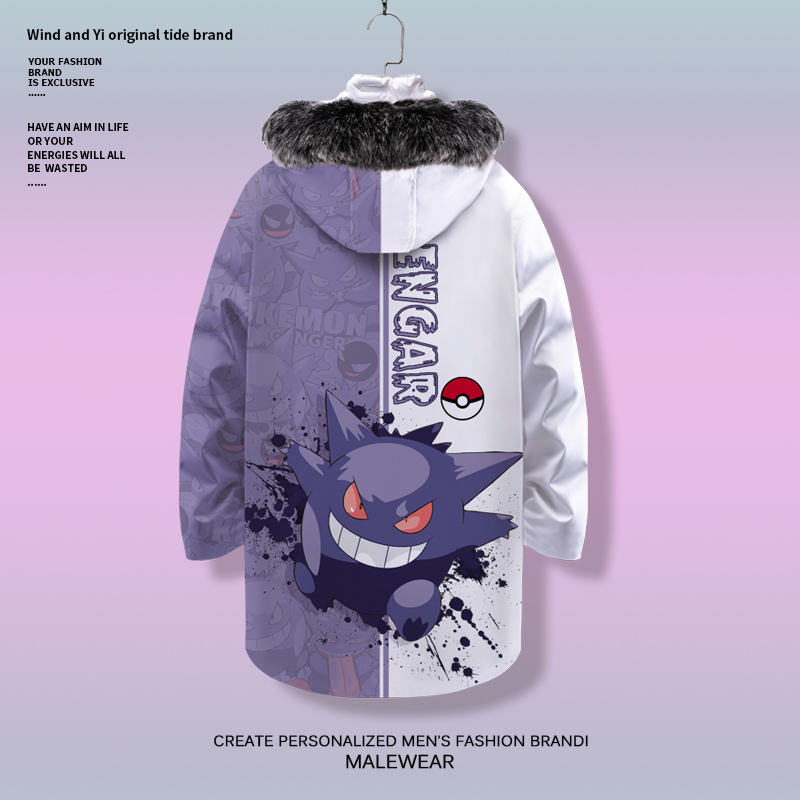 素衣耿鬼卡通印花中长款动漫联名