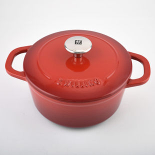 德国双立人20cm铸铁锅 樱桃红珐琅铸铁锅锅具炖锅汤锅