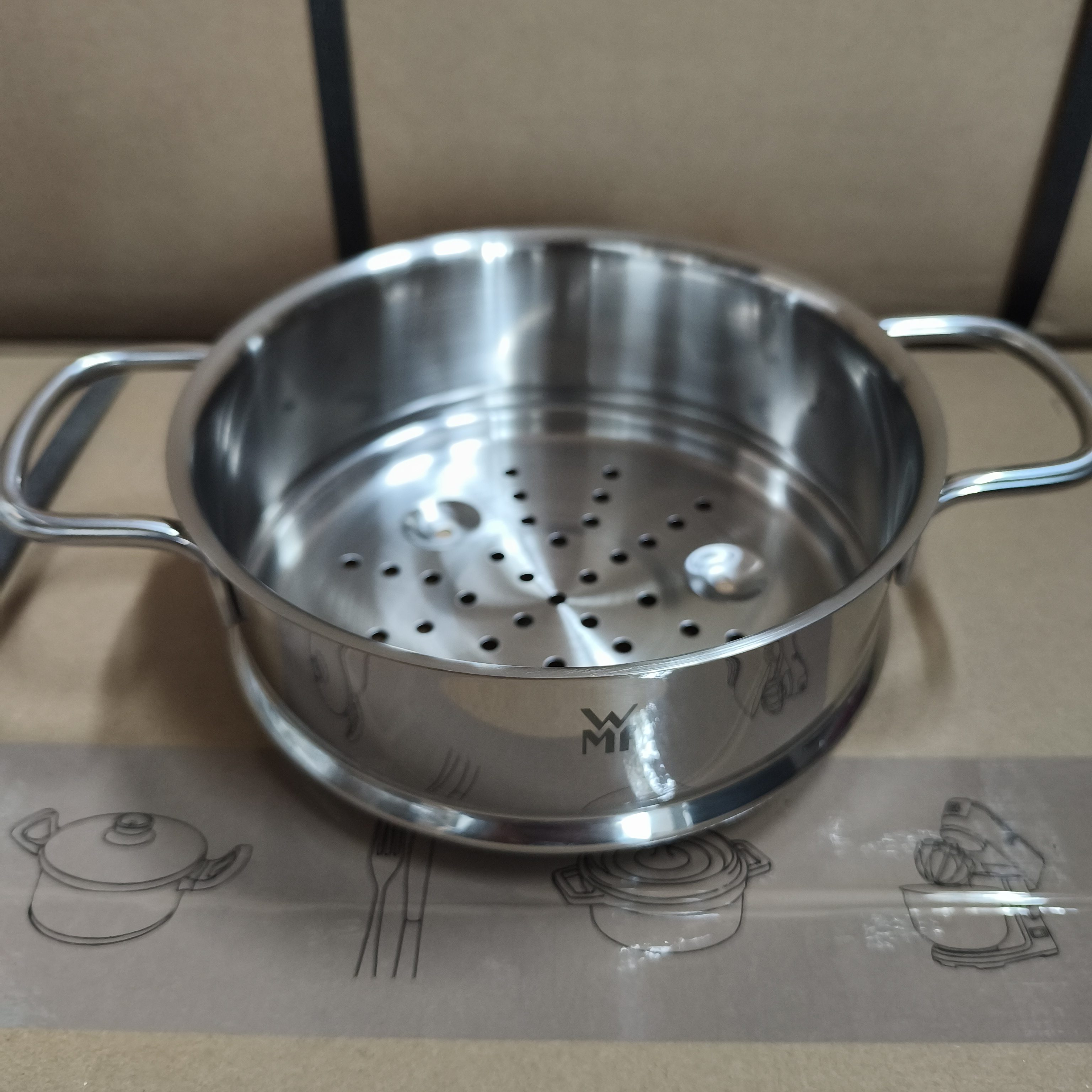 德国WMF福腾宝 18/10不锈钢16cm双耳蒸格蒸屉现货