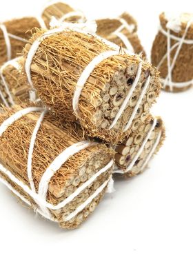 Dollhouse娃娃屋手工编挂件多肉微缩食玩迷你柴火草包摆件饰品