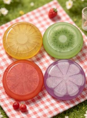 可爱水果盘子迷你树脂托盘热带水果DIY洞洞鞋扣冰箱贴钥匙扣饰品