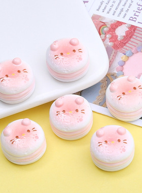 树脂配件奶油胶diy卡通发夹洞洞鞋扣饰品装饰可爱KT夹心饼干食玩