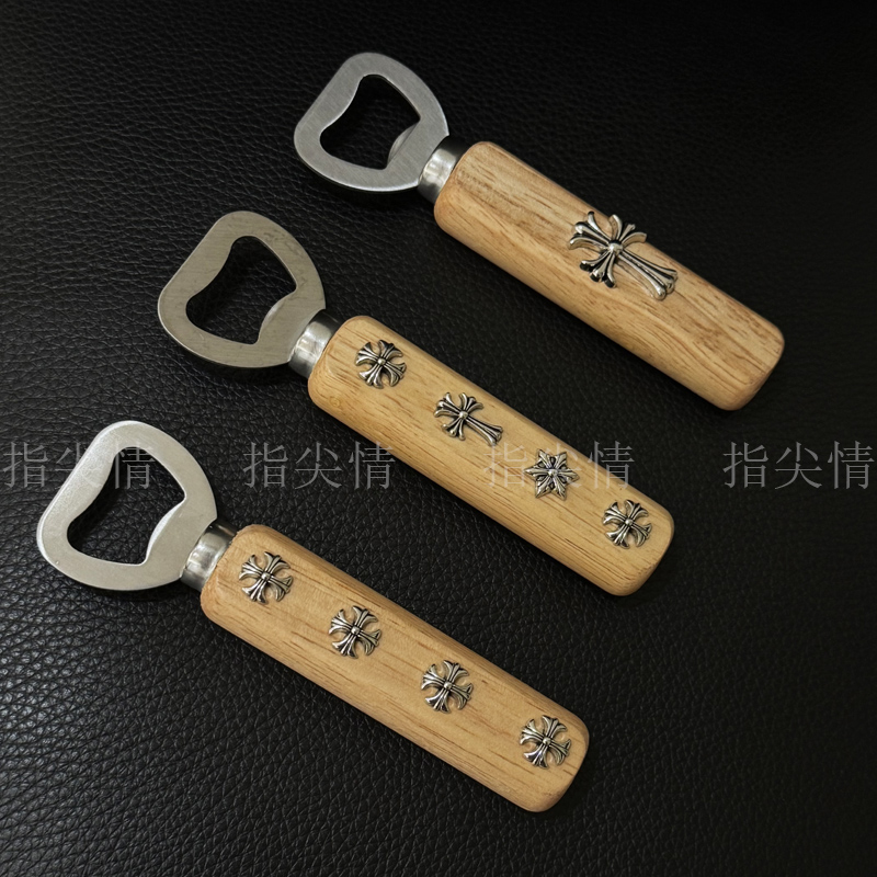 开瓶器木质手柄不锈钢啤酒汽水启瓶器创意复古家用简约时尚个性