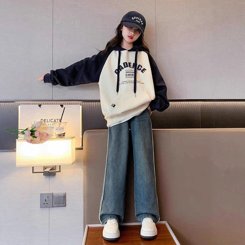 女童连帽卫衣春秋2025新款儿童