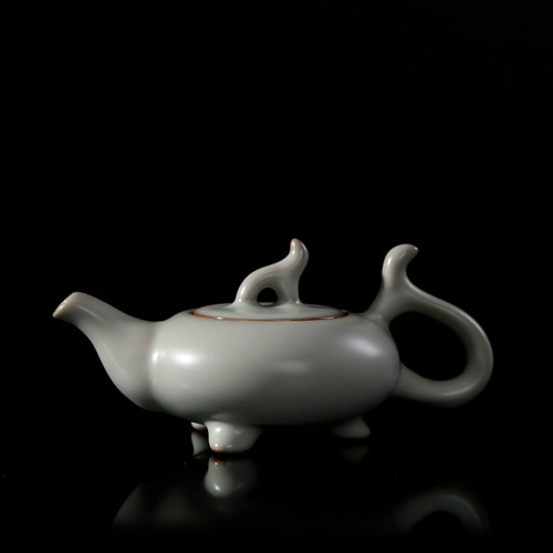 汝窑茶壶台湾冠杰汝瓷茶具内开片可养复古功夫陶瓷茶壶包邮 - 封面
