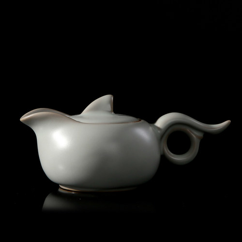 汝窑茶壶台湾冠杰内开片汝瓷功夫茶具开片可养功夫茶器单壶包邮 - 封面