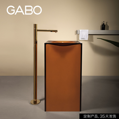 观博GABO透明树脂立柱盆洗手盆