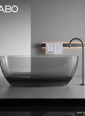 观博GABO 独立式透明树脂彩色浴缸酒店泡澡浴盆民宿浴缸12色T8628