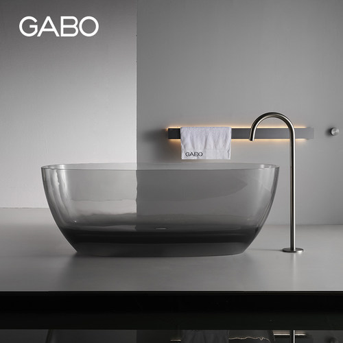 观博GABO 独立式透明树脂彩色浴缸酒店泡澡浴盆民宿浴缸12色T8628