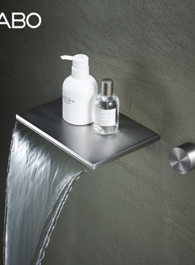 观博GABO 不锈钢入墙式瀑布龙头卫生间暗装浴缸龙头冷热水 18M022