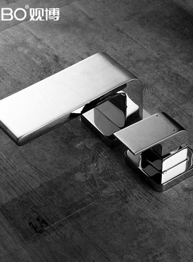 QC 观博GABO面盆龙头家用单把双孔洗脸盆台盆冷热水龙头18B015C