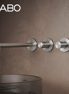 观博GABO 暗装面盆龙头不锈钢冷热家用入墙式洗手盆龙头 18N013A3