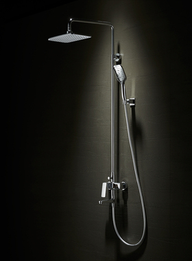 QC观博GABO家用卫生间沐浴龙头铜淋浴花洒套装三功能大顶喷18B019