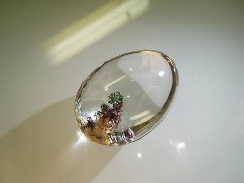 绿晶林天然水晶彩色幽灵吊坠