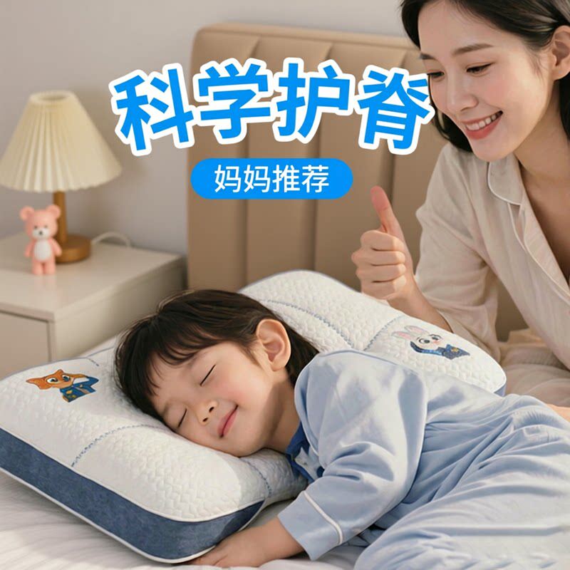 专用儿童枕头6岁以上四季通用10岁8护颈椎助睡眠小学生青少年枕芯